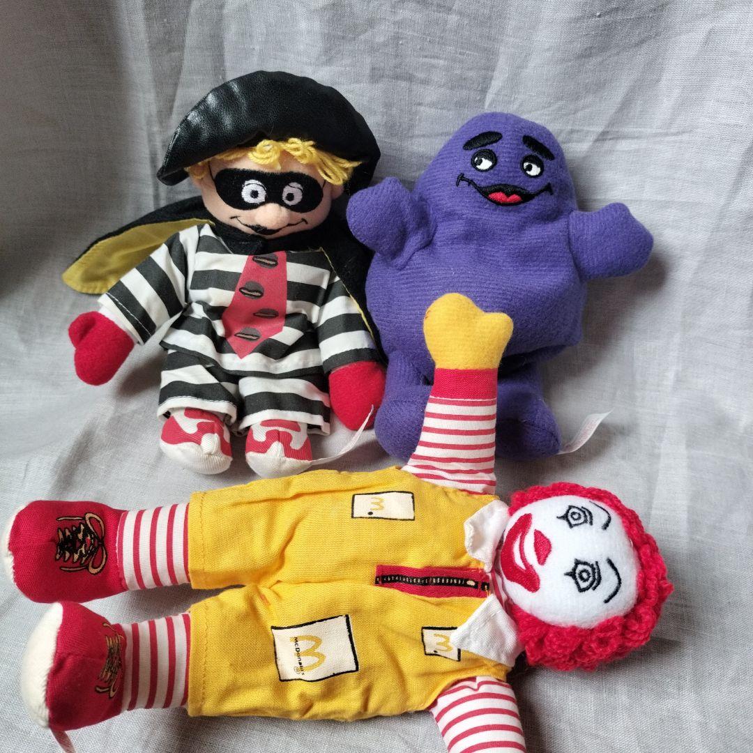 マクドナルド ぬいぐるみセット　ロナウド　グリマスハンバーグラー　アメリカン雑貨