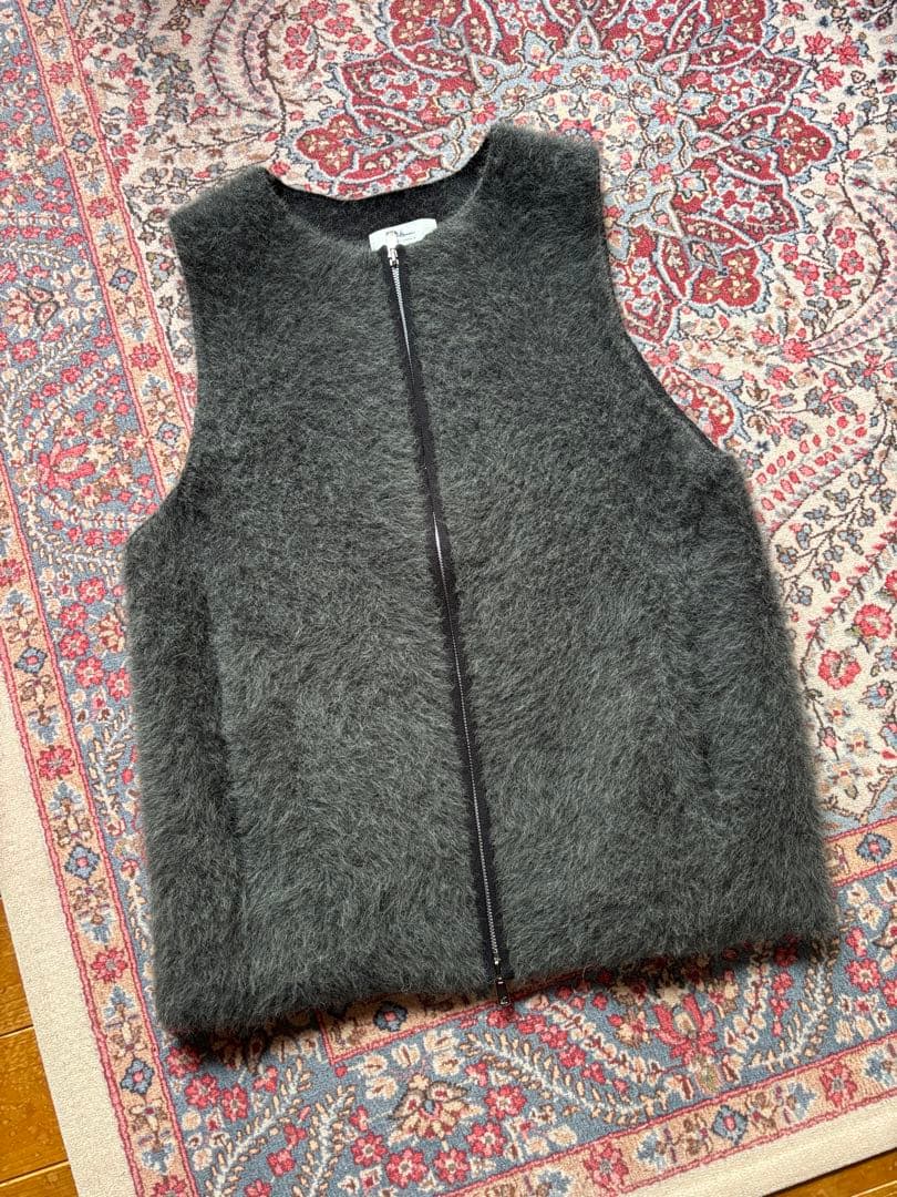 最終価格 ロンハーマン2025冬　フォックスカシミアベスト　ジレ　グレー　完売品