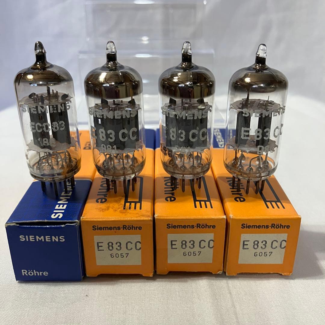 SIEMENS E83CC NOS×3 + ECC83 1本 真空管セット
