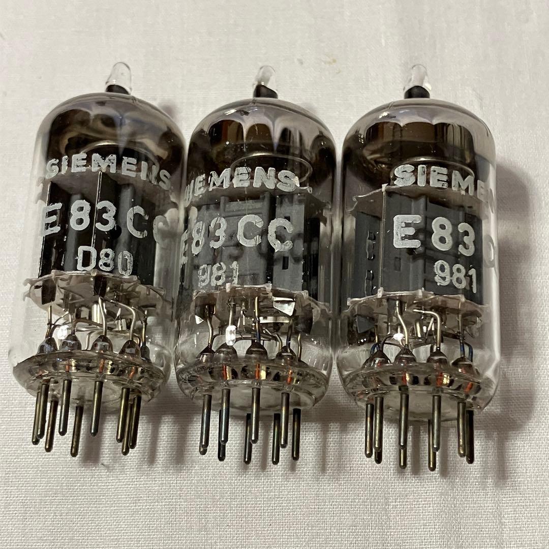 SIEMENS E83CC NOS×3 + ECC83 1本 真空管セット