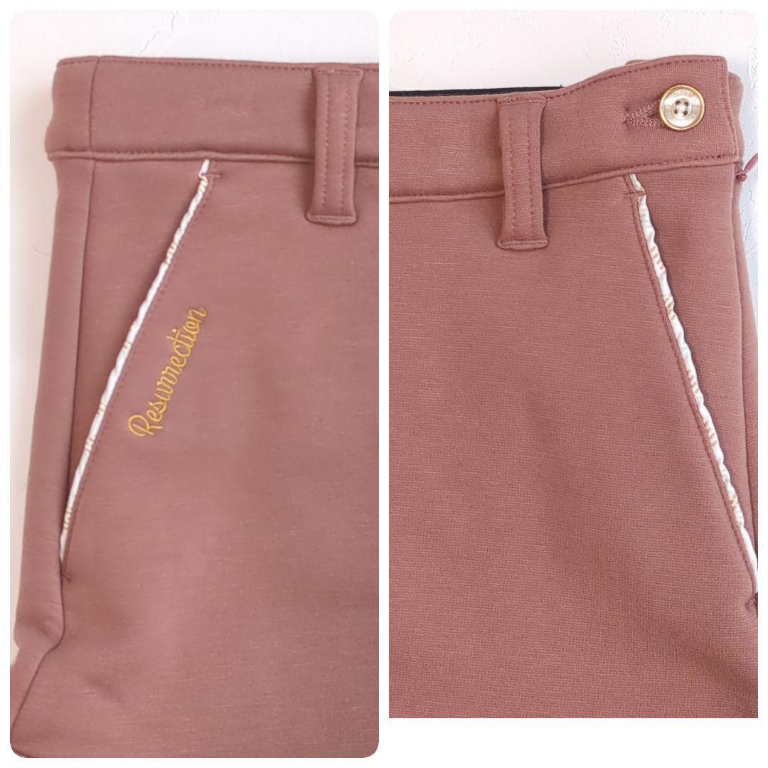 美品 レザレクション ゴルフ ウォームぺプラムスカート パンツ 2点組 裏起毛