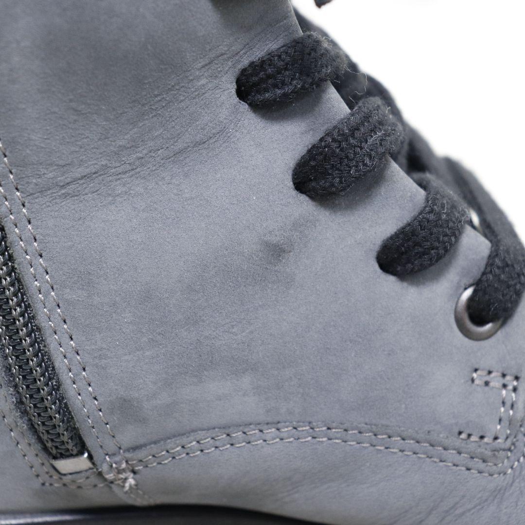 ecco　ヌーベル　レースアップ　サイドジップ　ブーツ　24cm