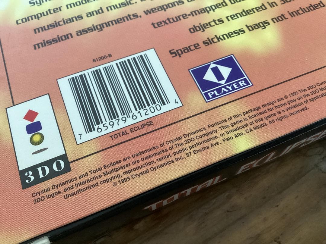 ★北米版/3DOソフト/TOTAL ECLIPSE/トータルエクリプス/1993