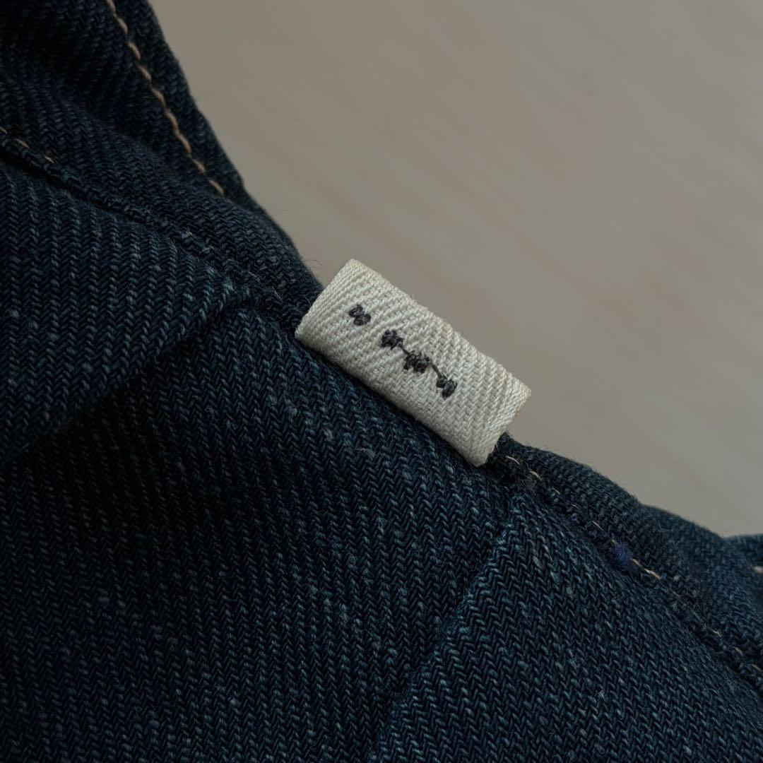 45R インディゴネルの908イージーシャツ　ゴートンくん　カンガルーポケット