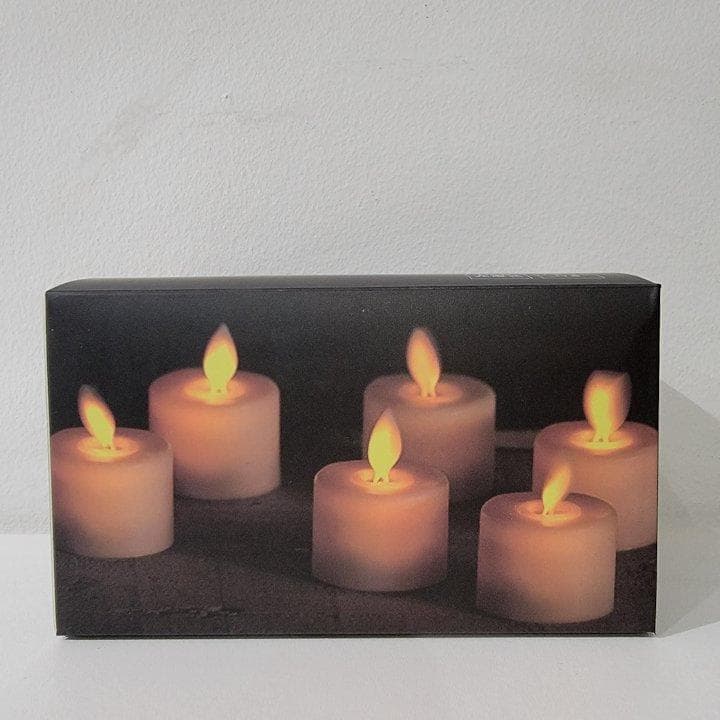 キャンドル型 LEDライト イルミネティーライト６個入り【充電式】 リモコン付