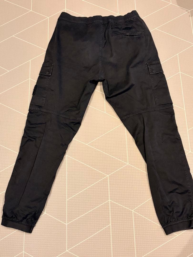 STONE  ブラックカーゴパンツ W32