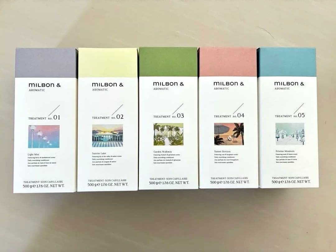 MILBON & aromatic 500ml 6種セット販売