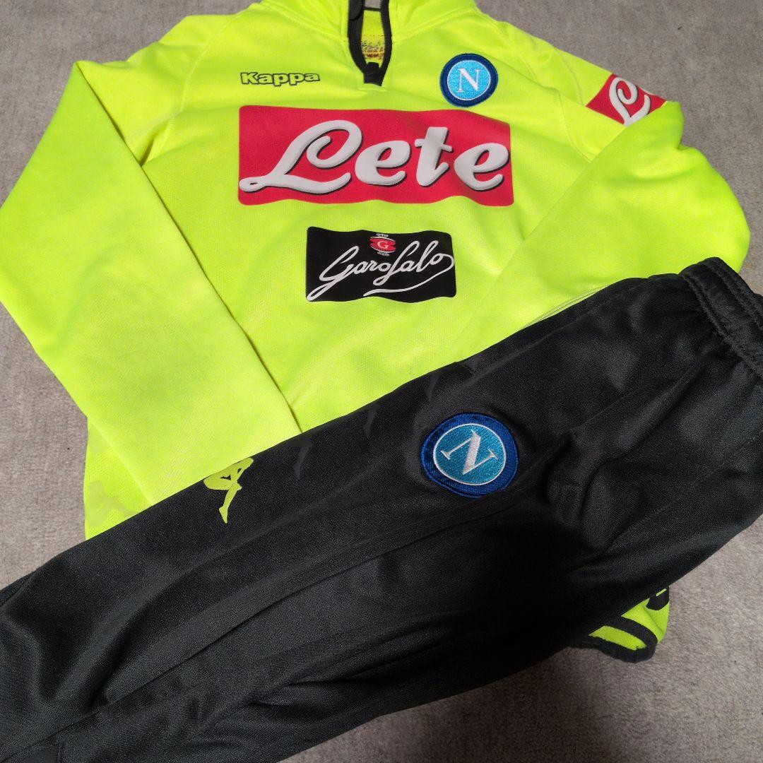 Kappa SSCナポリ トレーニングウェア 蛍光イエローフルスポンサー入り