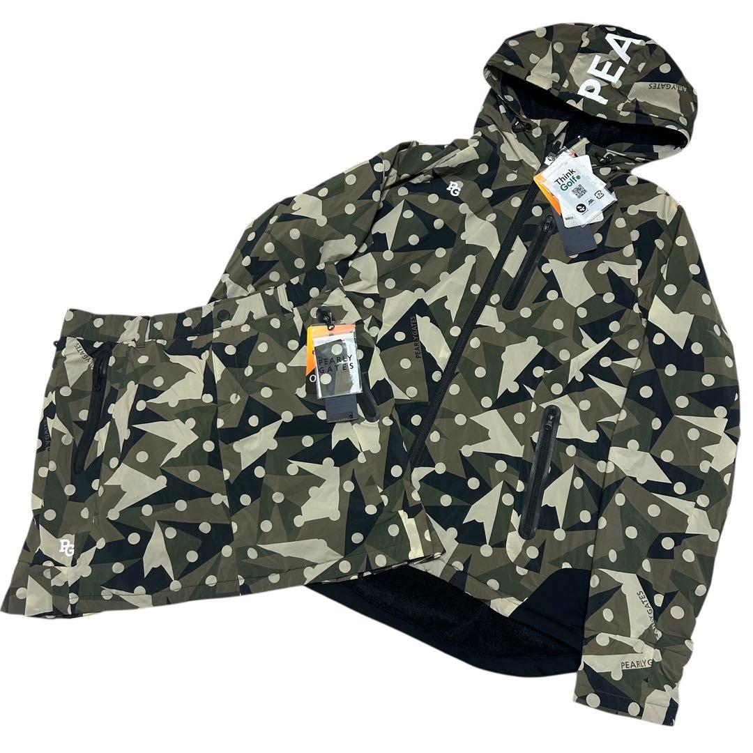 ほぼ未使用　PEARLY GATES セットアップ ジャケット スカート カモ柄