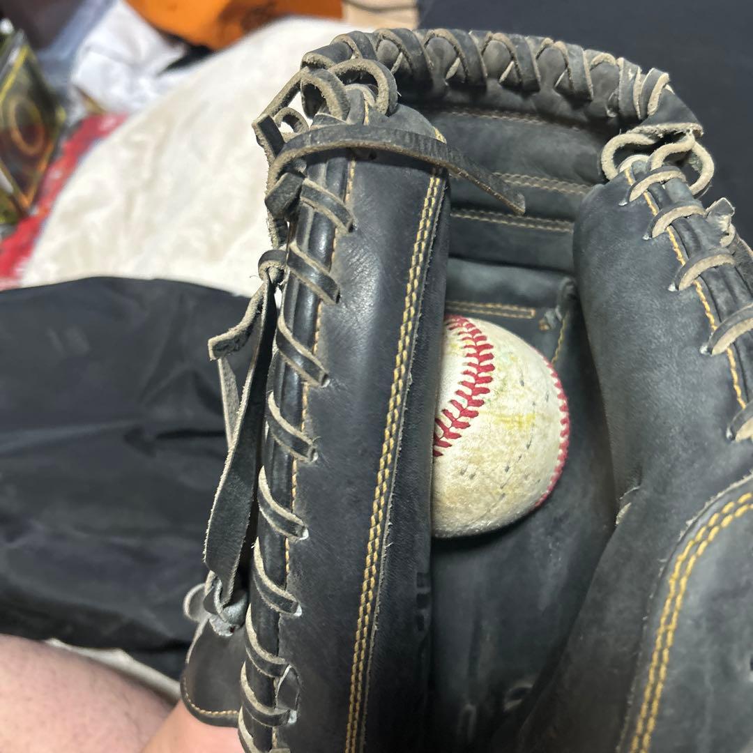 ZETT 黒 レザー プロステイタス 小林誠司モデルキャッチャーミット