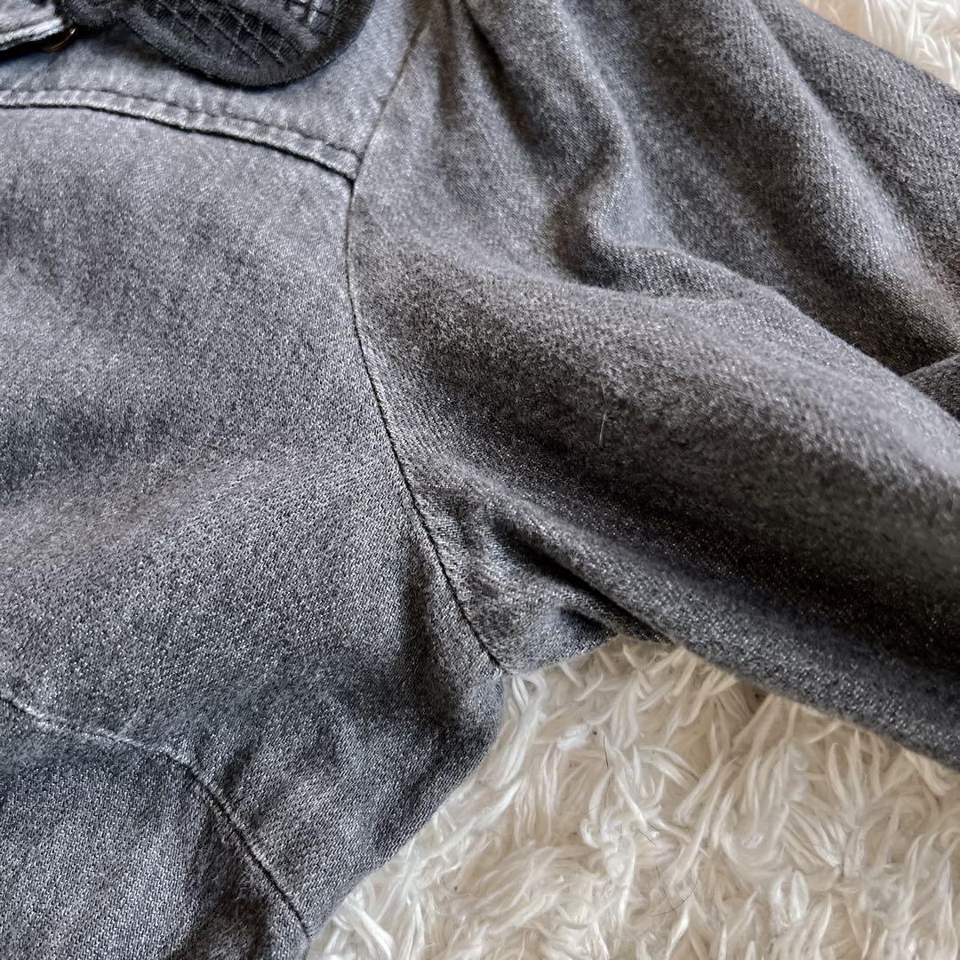 【Diagram】デニムシャツワンピース　レース襟　ベルト　前開き