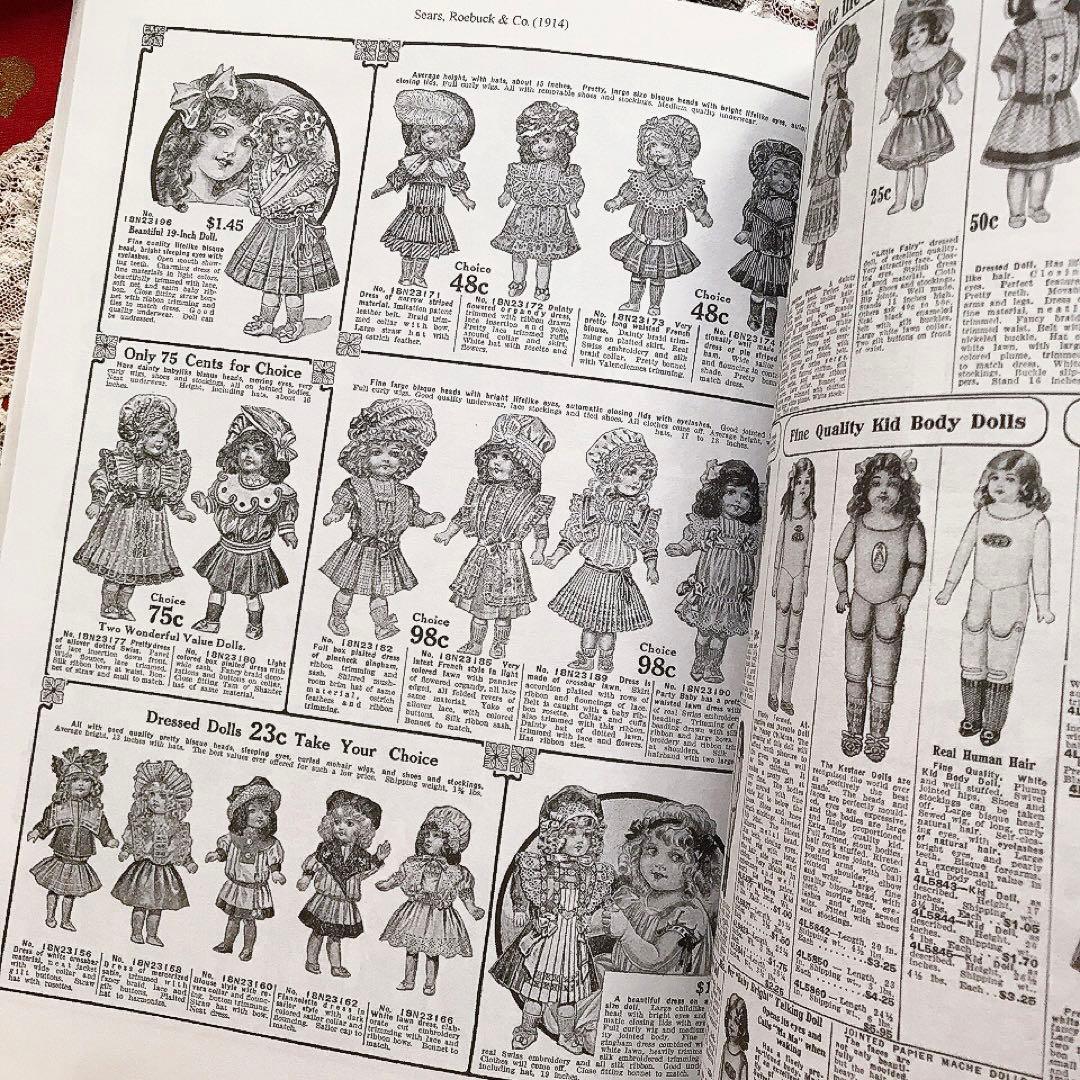 アンティークおもちゃ 復刻カタログ ビスクドール テディベア♡ジャンクジャーナル