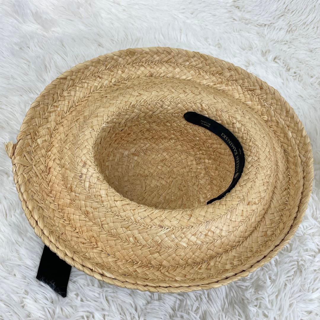 人気品⭐️ヘレンカミンスキー ヘリンボーン クラシック5 ラフィア ハット 帽子