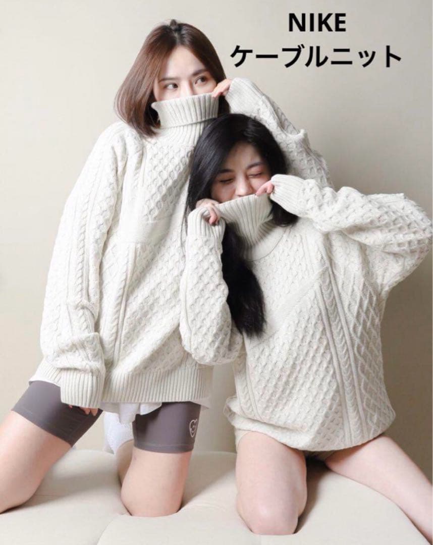 希少サイズ　2XL ナイキ ケーブルニット　タートルネックセータ　※木村拓哉着用
