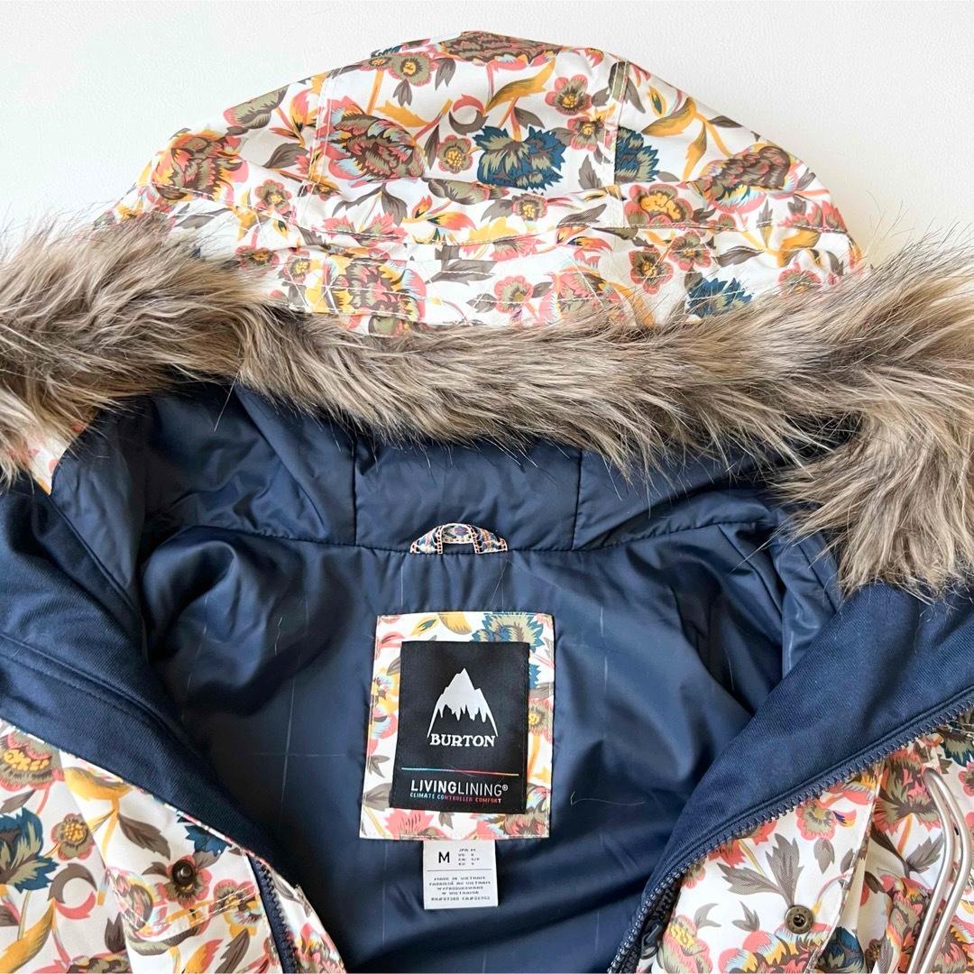 4920専用商品【美品】バートン　ジャケット 花柄 ファー付き 中綿入り　ピンク