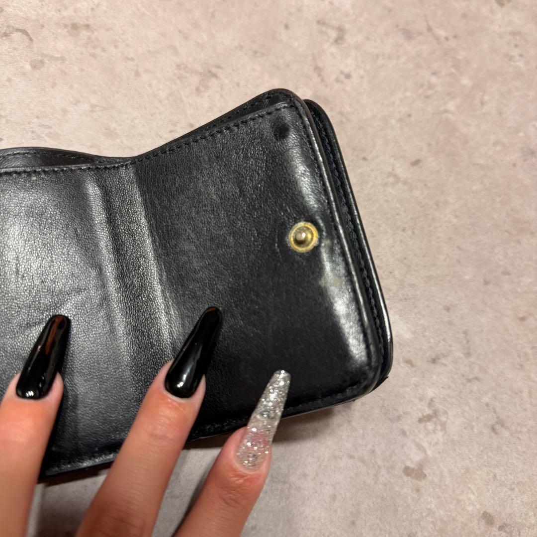 【すたあ】BALENCIAGA ミニ財布 黒 レザー