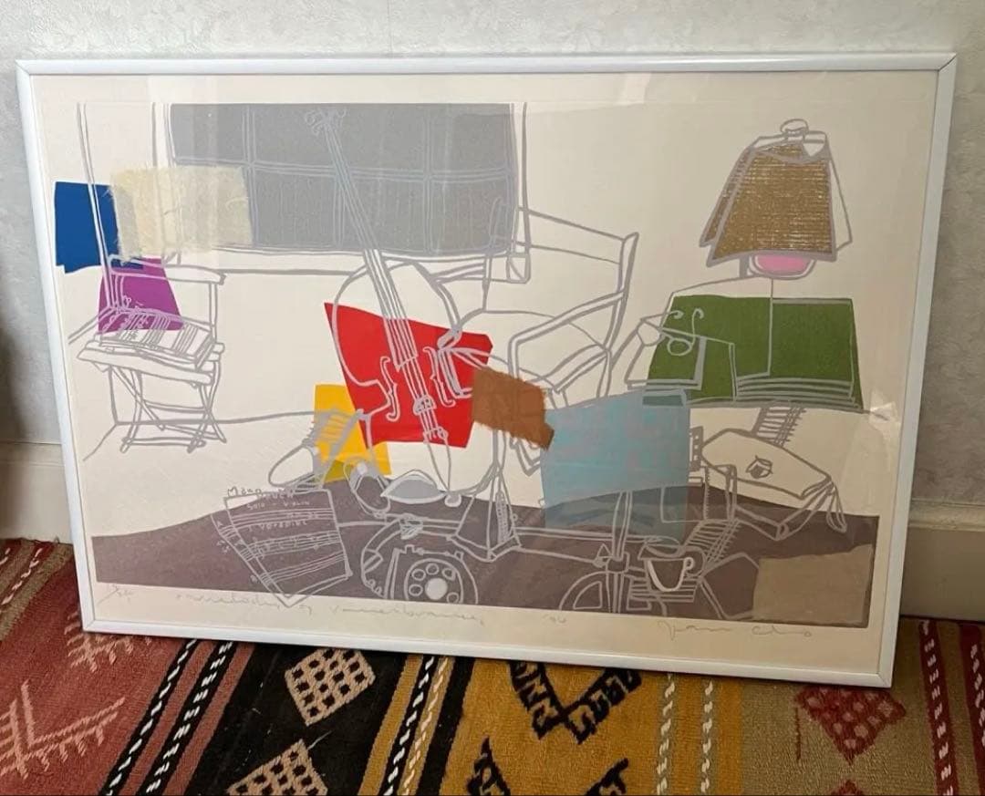 版画　シルクスクリーン　コラージュ　限定25 貴重　ジニー・キム　カナダ　新品額