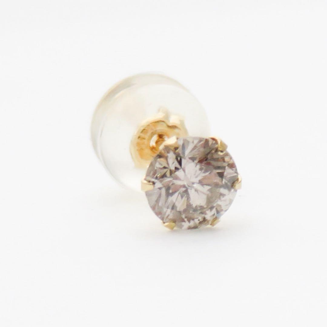 騎*音様 【本物保証】K18YG 天然ダイヤモンド 0.325ct 片耳ピアス