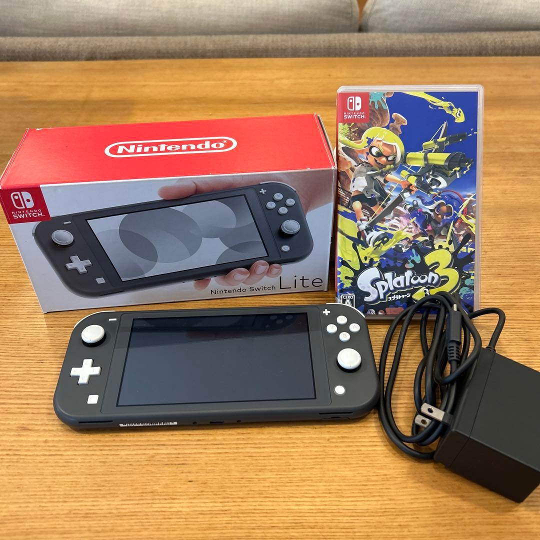 Nintendo Switch Lite グレー 本体　スプラトゥーン3