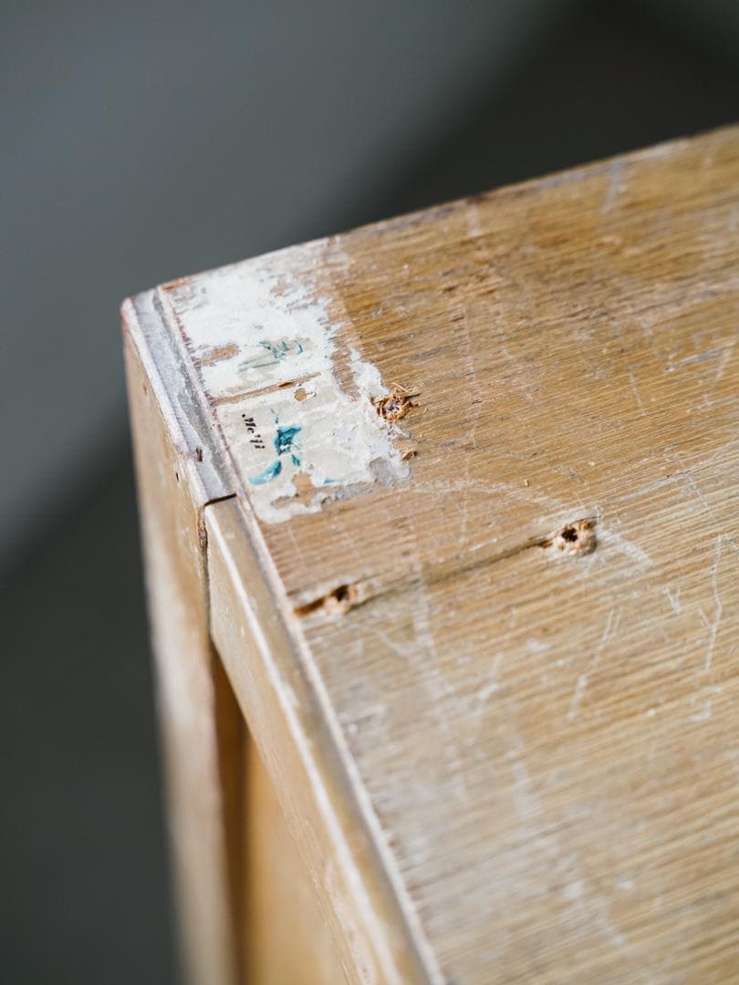 60-70's レトロポップ 古道具 木製 5段チェスト/収納 アンティーク