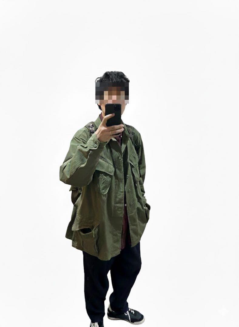 【極美品】70s 米軍実物 ジャングルファティーグ 4th XL-R デッド級