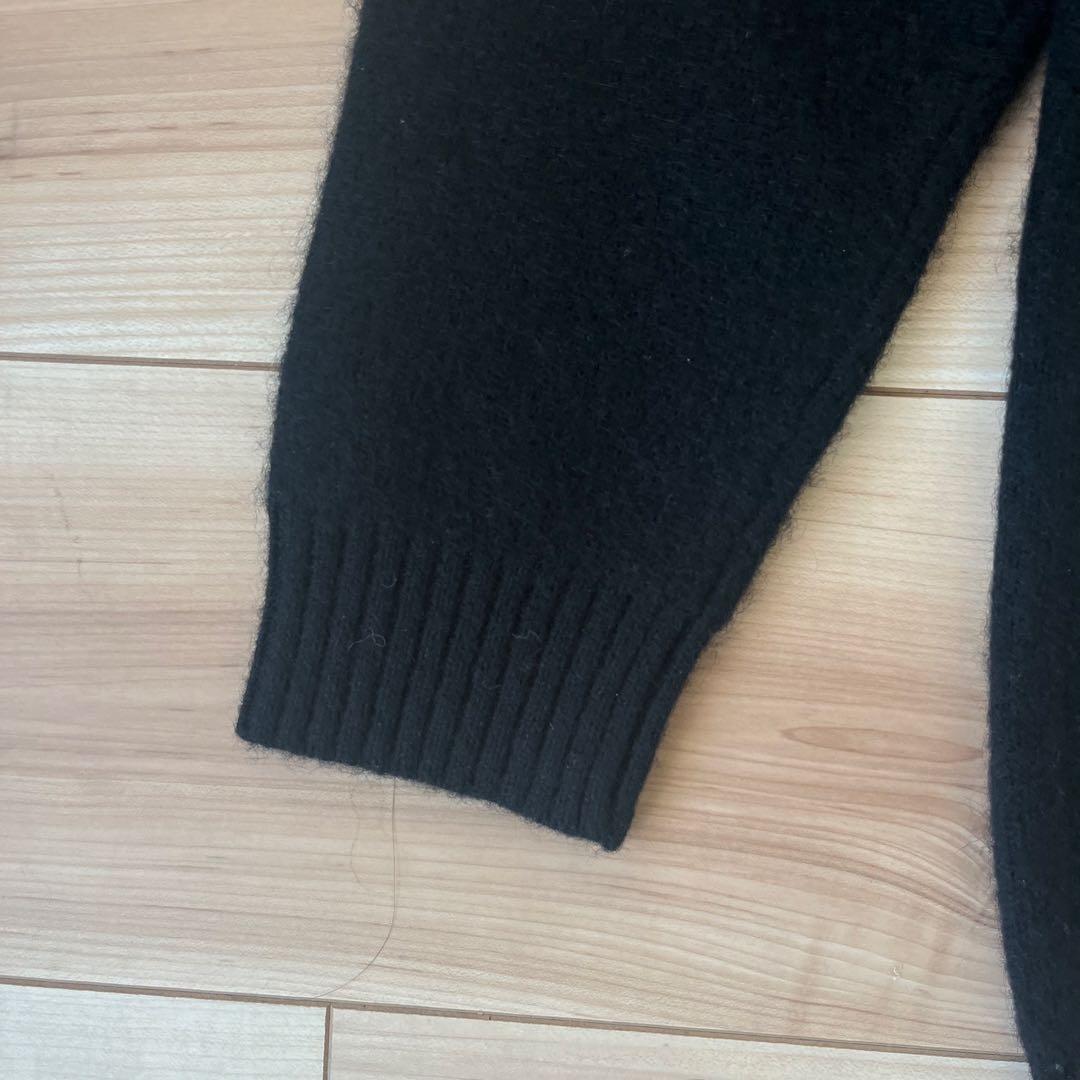 【美品】 Ron Herman ヤク ニット S ブラック ヤク93% 高級素材
