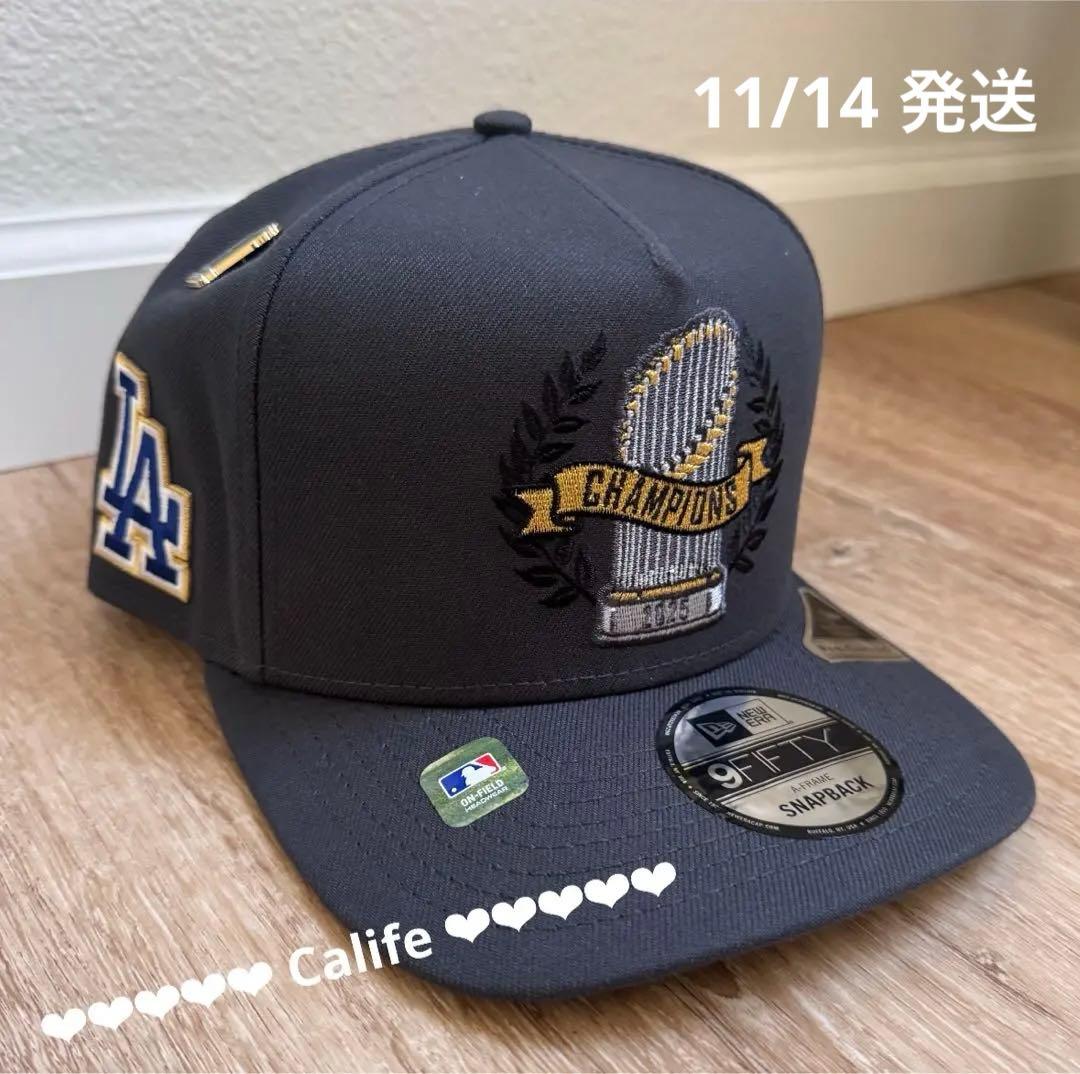 ドジャース　2025 ワールドチャンピオン　パレード　キャップ　選手着用　新品