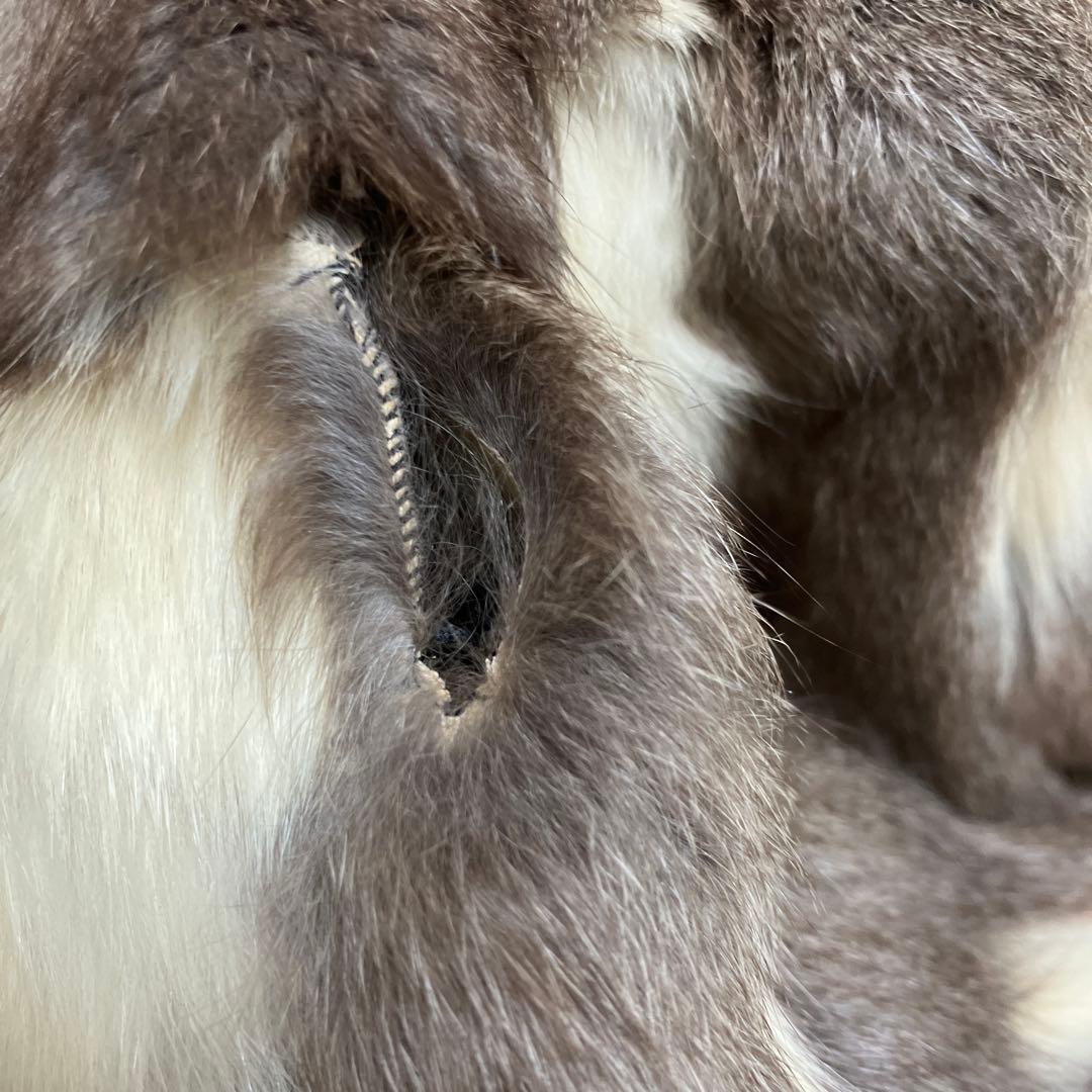 271　ロシアリス　毛皮　リバーシブル　シルク　コート　ライナー　リアルファー