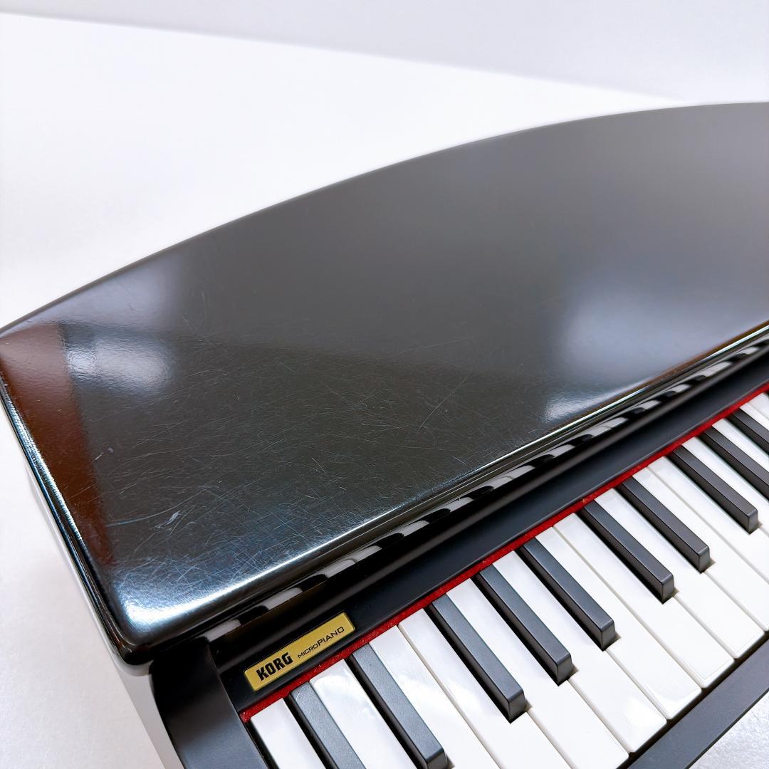 【良品】KORG コルグ MICROPIANO マイクロピアノ 黒 蓋　ペダル付