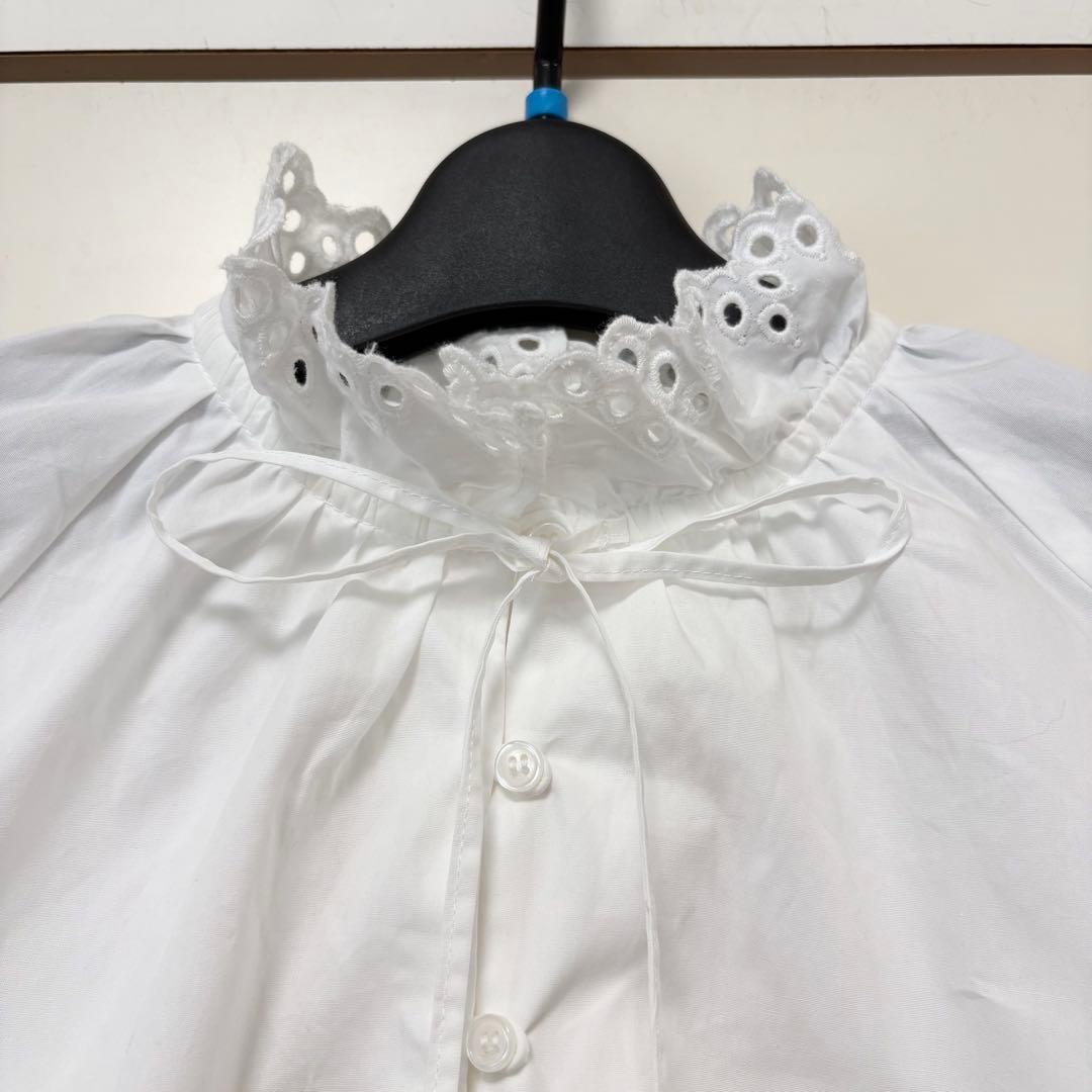 新品 アルページュストーリー 刺繍 レース ブラウス 白 ホワイト