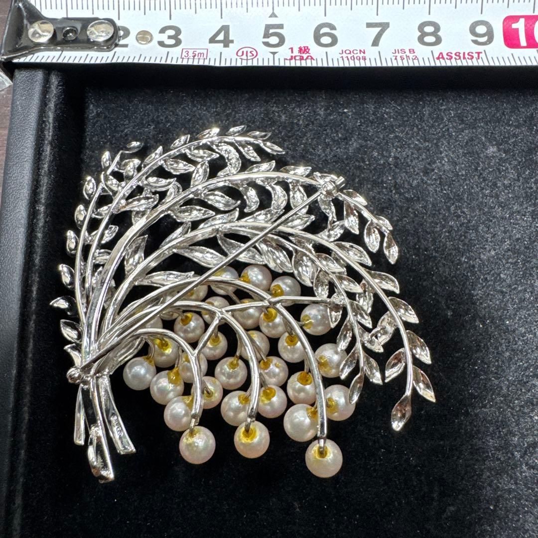 森*子様 シルバー　パール　ブローチ