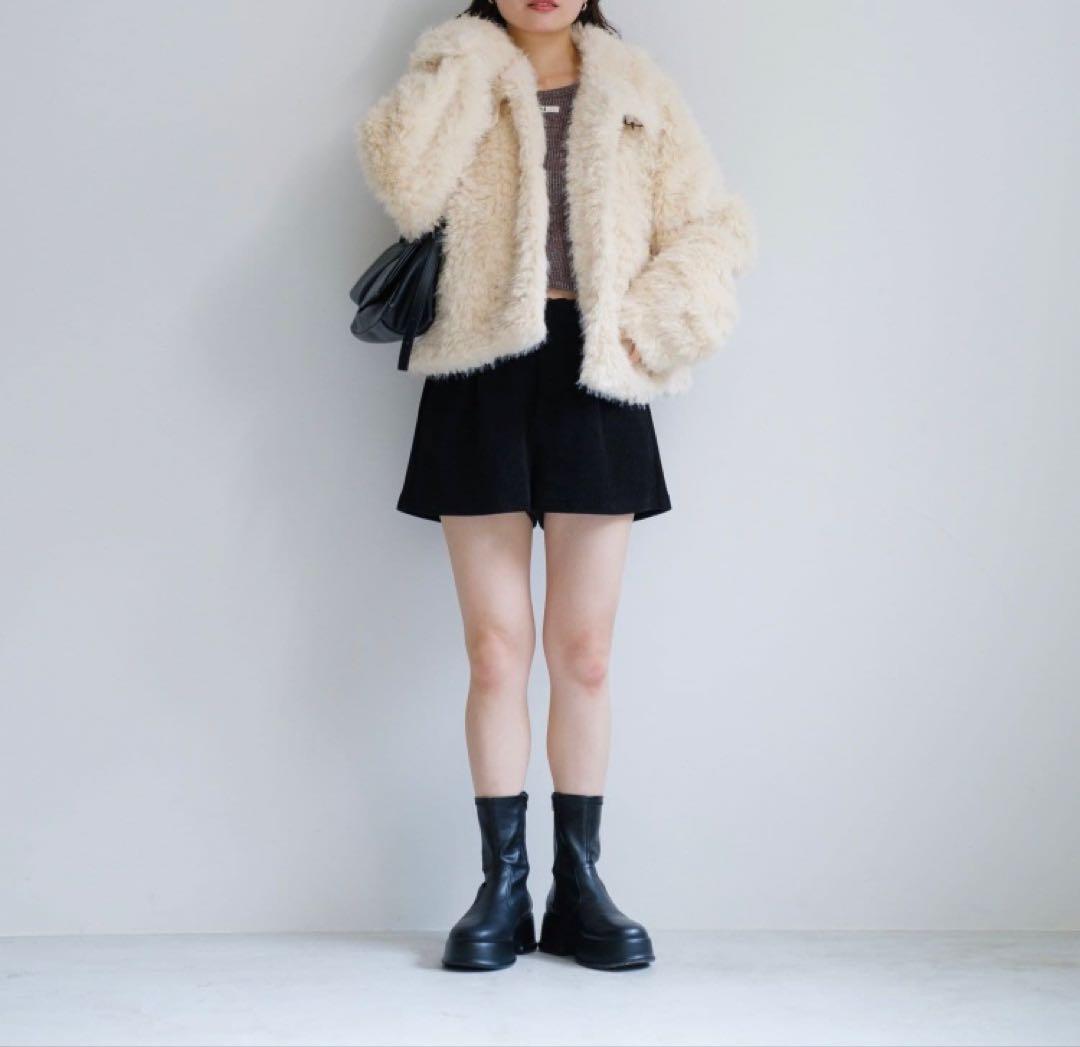 kastane カールミドルファーコート アイボリー