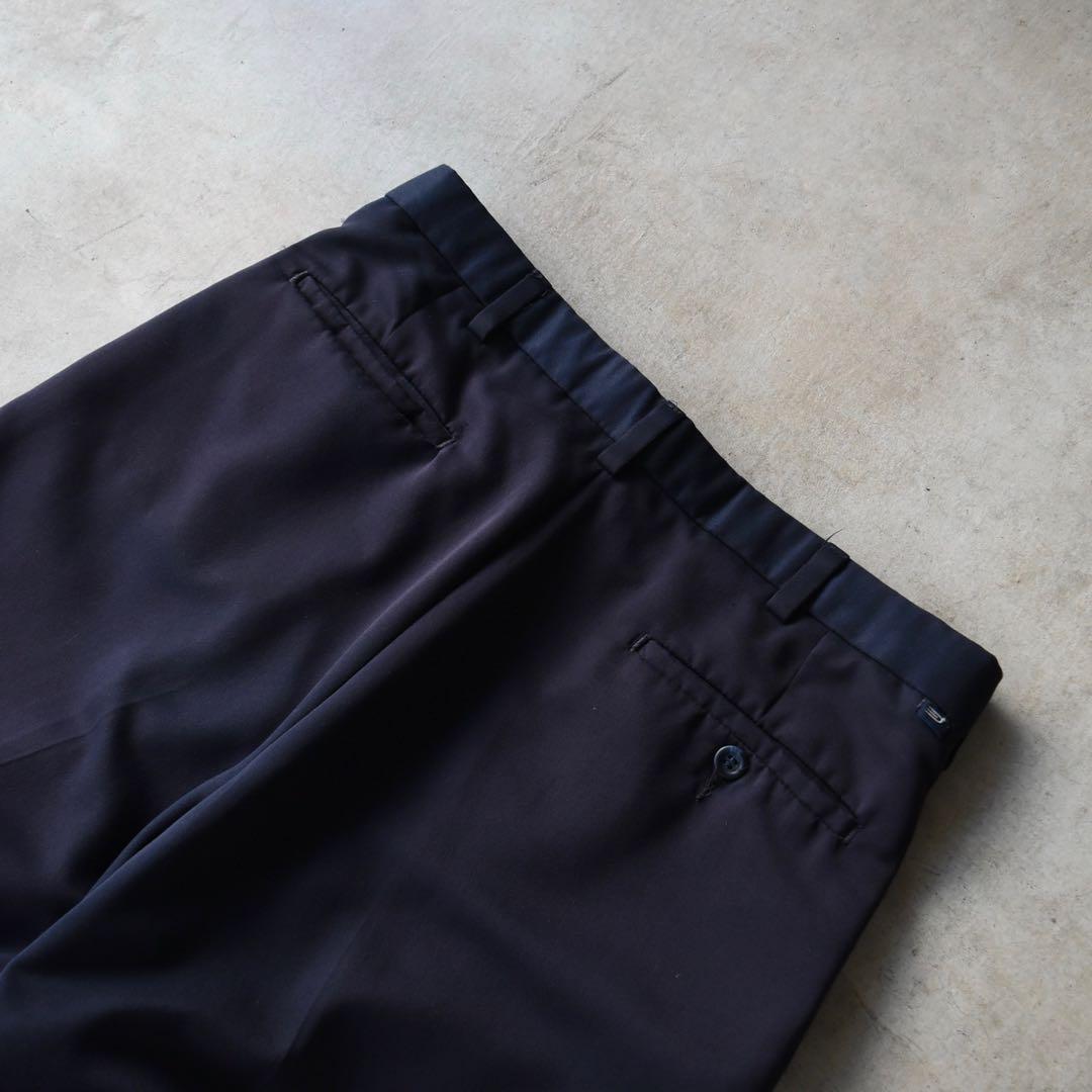 90s ドッカーズ dockers ツータック スラックスパンツ ネイビーw32