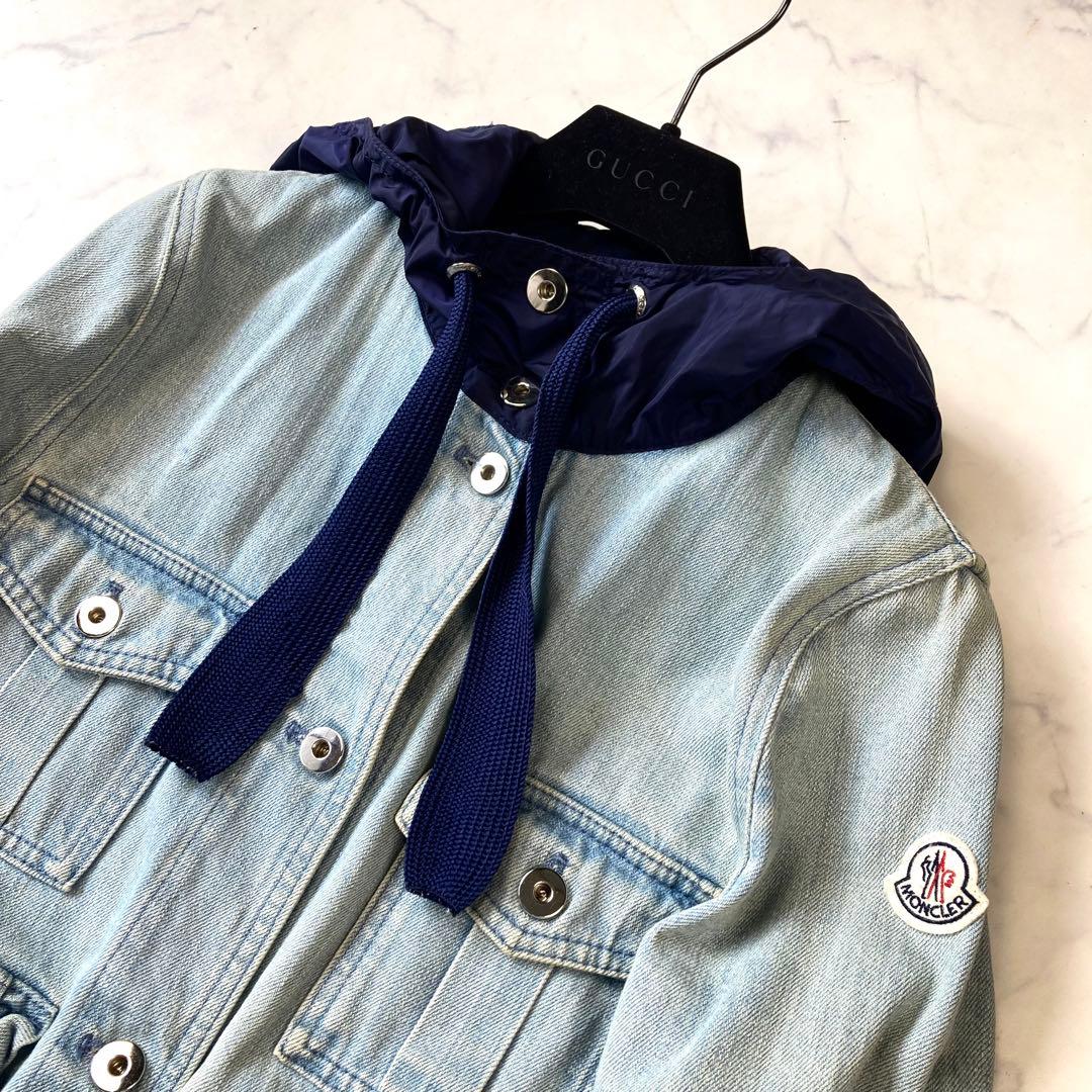 MONCLER RESINITE デニムジャケット ナイロン切替 パーカー