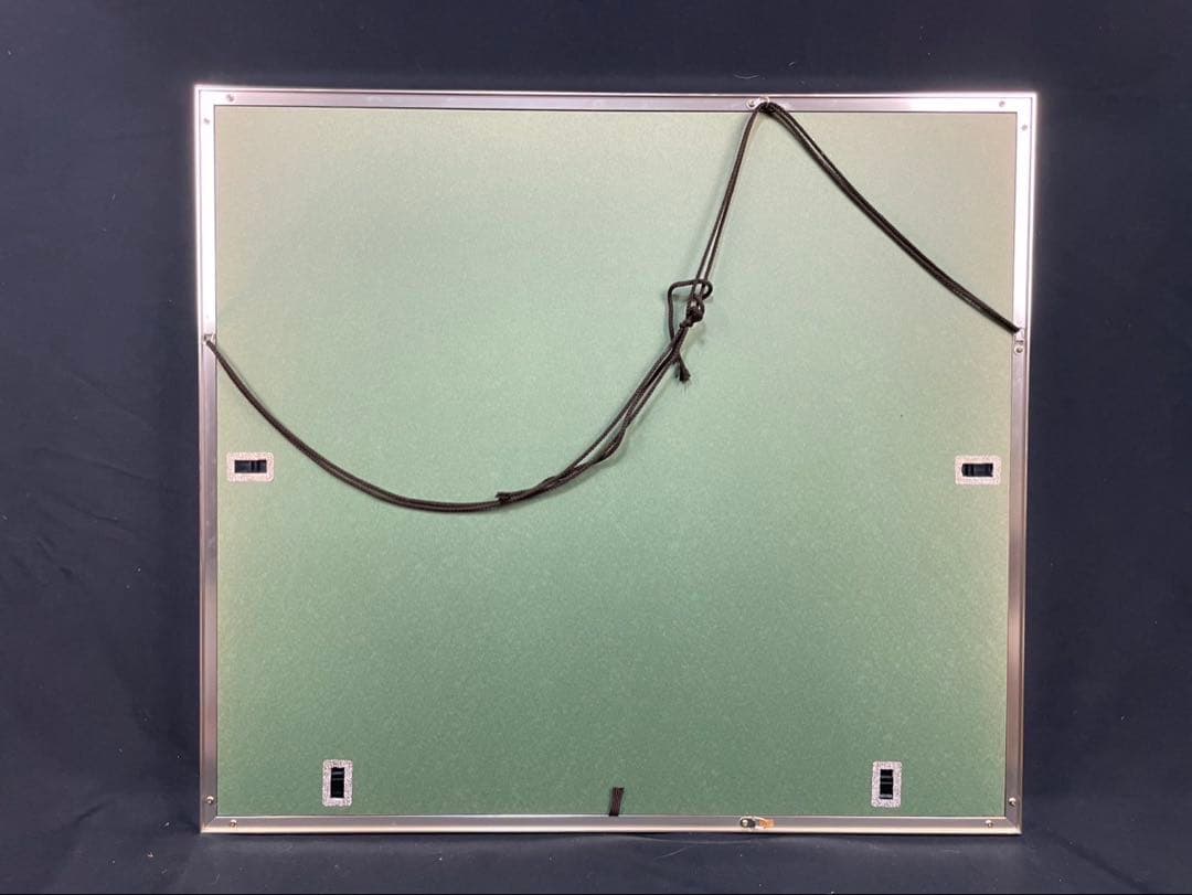 真作保証 絵画 西尾利明作 『赤富士』日展入選作家 日本画 美品 インテリア特大