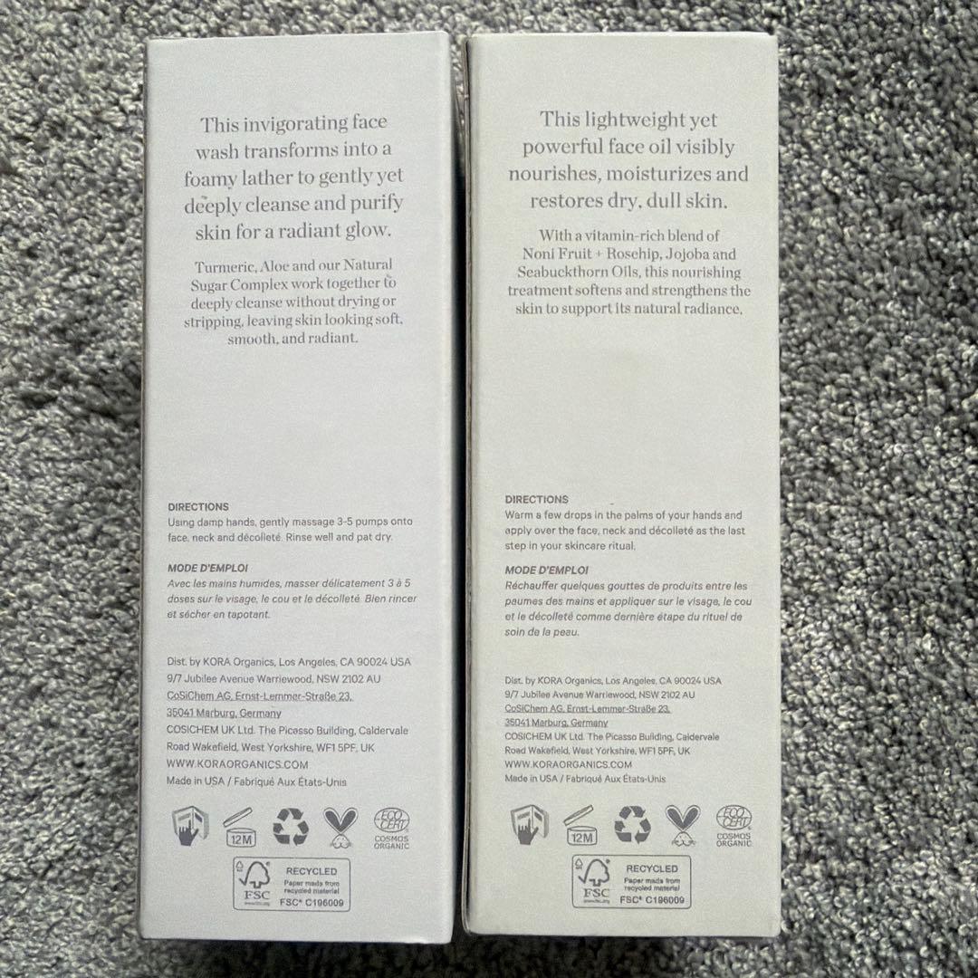KORA Organics ターメリッククレンザー&ノニオイルセット