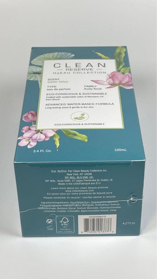 新品未開封　クリーン　リザーブ　H2オー　ウォーターロータス　オードパルファム