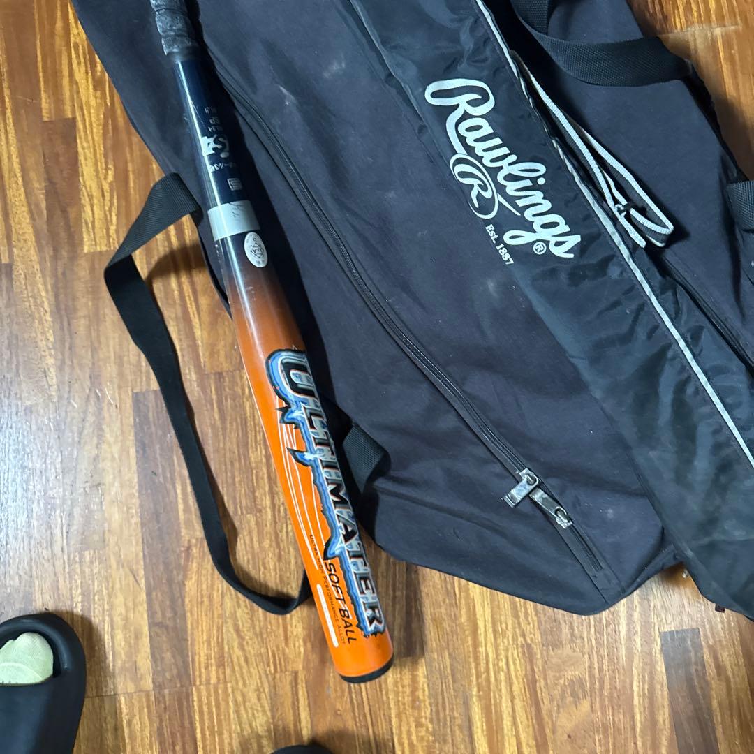 Mizuno キャッチャー防具セット バッグ付き中古品
