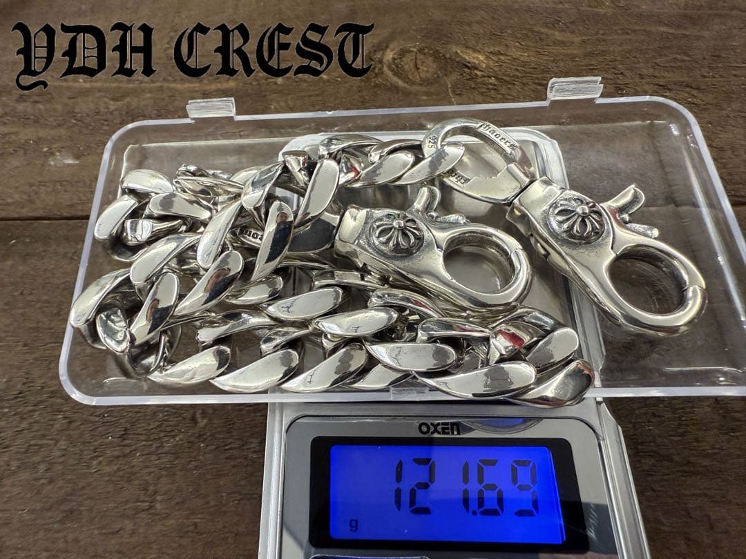 ★ZKWCN40　ウォレットチェーン　重厚クロスチームチェーン40cm　刻印有り