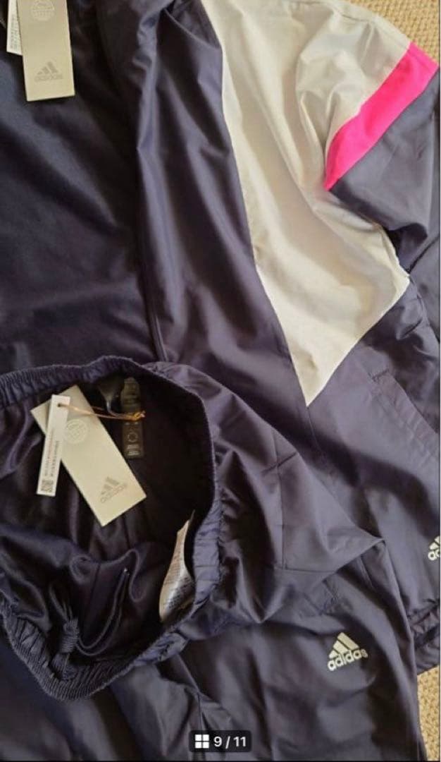 アディダス　裏起毛ウインドブレーカー上下　レディースM 新品未使用