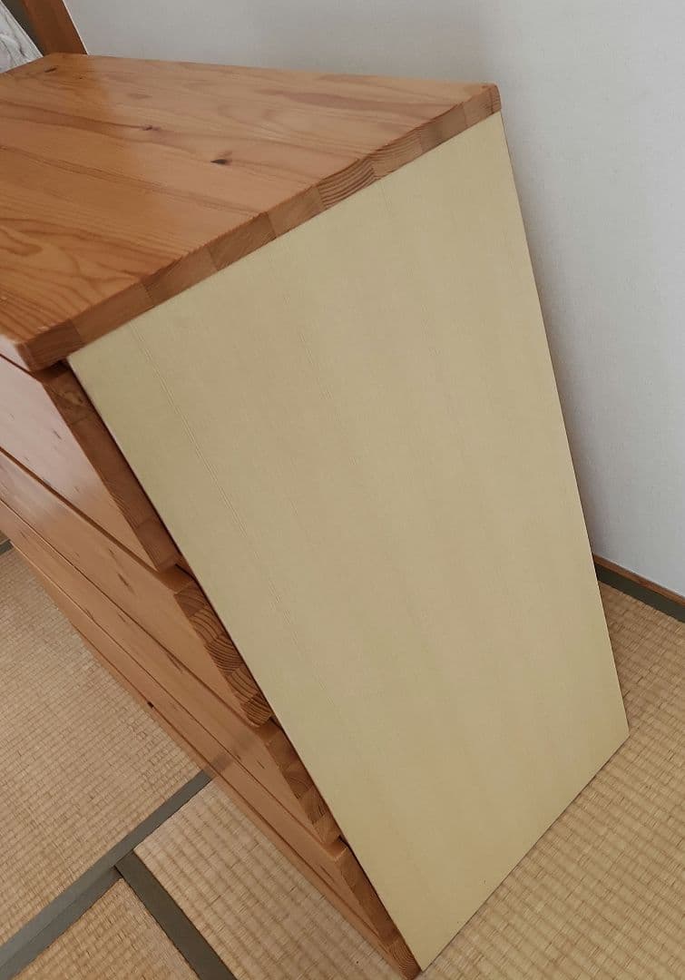 無印良品　パイン材　4段チェスト