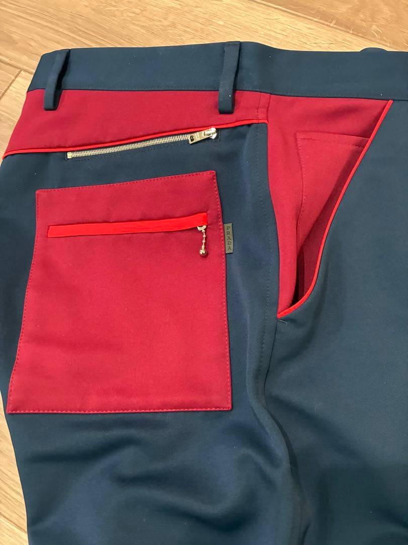 プラダ PRADA ネイビー　紺　スラックス　パンツ　サイズ50