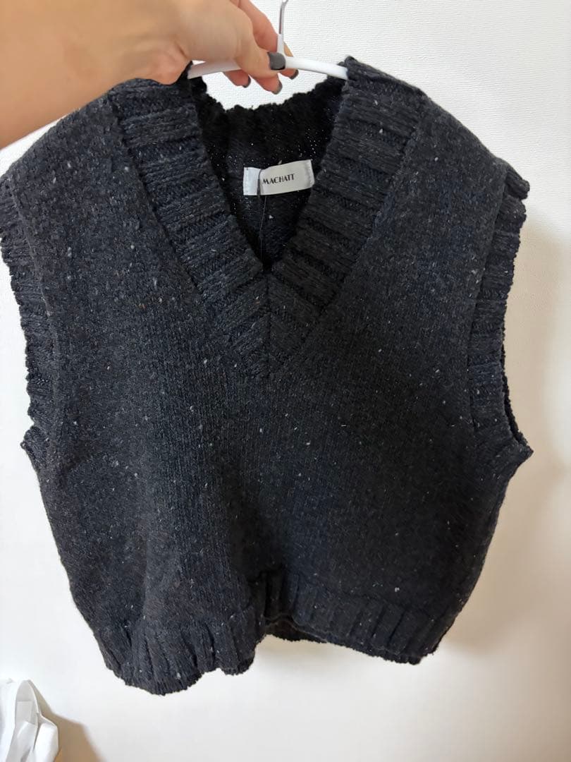 machatt マチャット ニットベスト GRY グレー