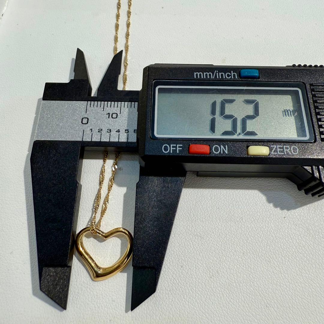 kumosukefujino K18 ハートペンダント スクリューチェーン