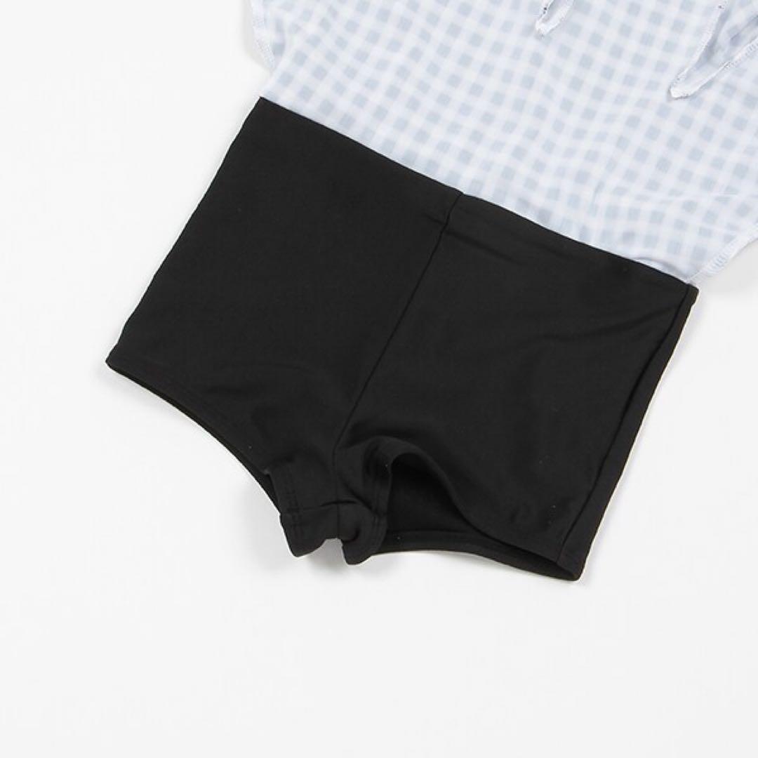 新品katespadeケイトスペードギンガムスイムウェアS110-120cm水着