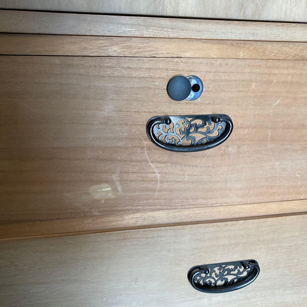 桐ダンス　桐箪笥　昭和　カバー付き　桐タンス