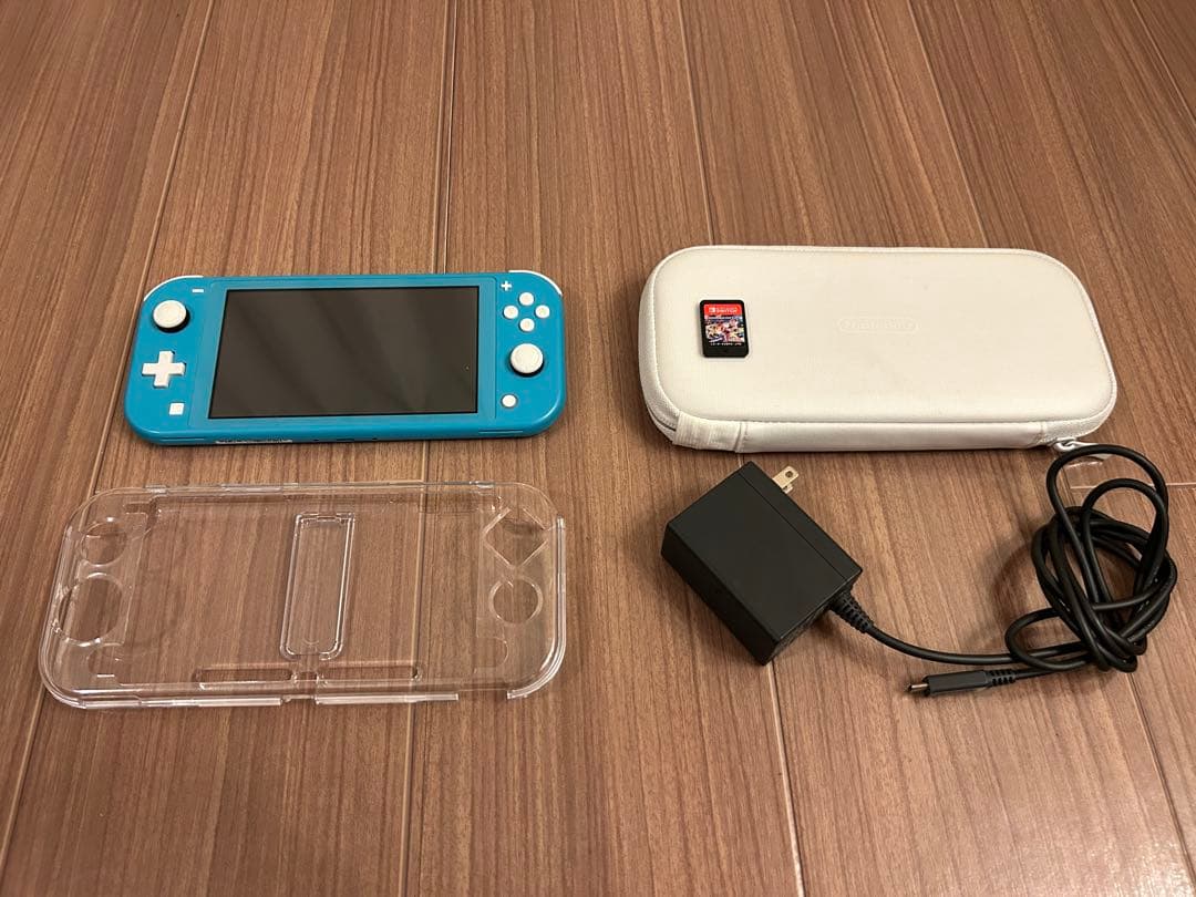 Switch Lite＋マリオカートセット 充電器・ケース2点付き
