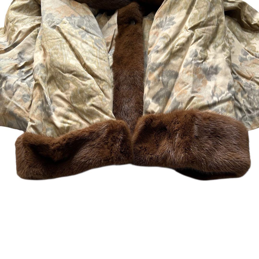 裾周り230cm 未使用品 デザインコート ミンク リアルファーコート XL相当