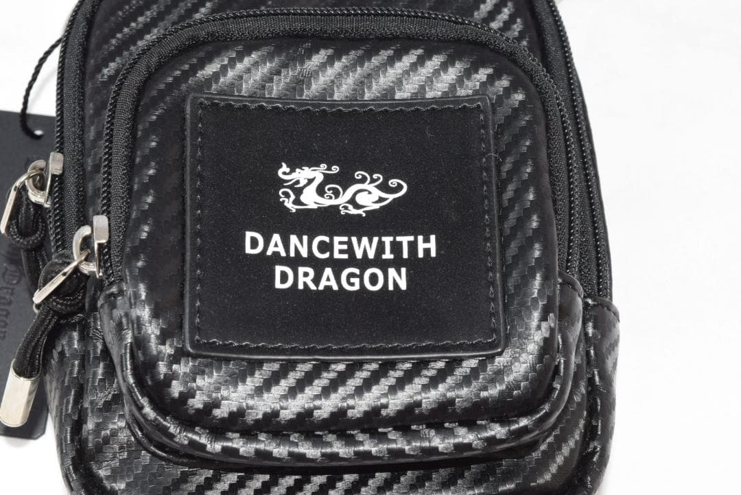 たかちゃん☆ダンスウィズドラゴン カーボンレザーマルチポーチ☆ブラック