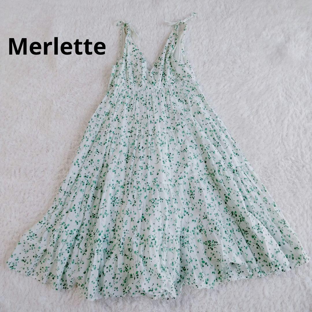 マーレット　洗える　ワンピース　総柄　ティアード 花柄